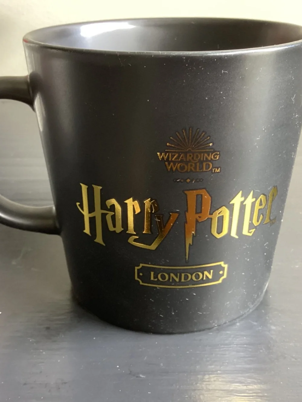 Harry Potter London Black n Gold Wizarding World Ceramic Mug MinaLima 16-20oz